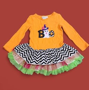 Bonnie Jean Halloween Boo Dress Girls Size 3T
